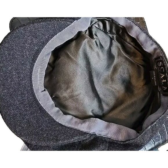 Scala Collection Men's Newsboy Cap Wool Blend Black Heather Size Large - Picture 8 of 9